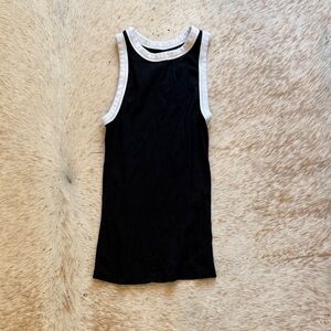 a new day Black Tank with White Trim
